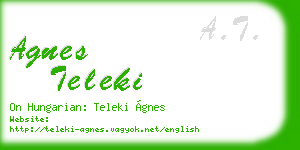 agnes teleki business card