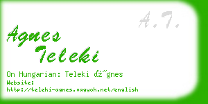 agnes teleki business card